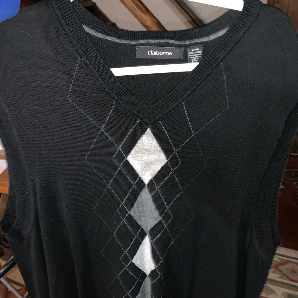 Men’s Claiborne Large Argyle Vest